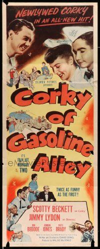2y102 CORKY OF GASOLINE ALLEY insert '51 Jimmy Lydon, Scotty Beckett in title role!