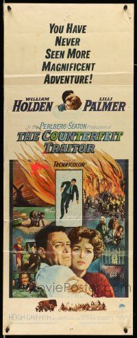 2y107 COUNTERFEIT TRAITOR insert '62 art of William Holden & Lilli Palmer by Howard Terpning!