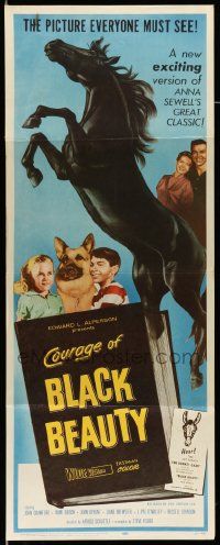 2y111 COURAGE OF BLACK BEAUTY insert '57 from Anna Sewell's classic story the whole world has read!