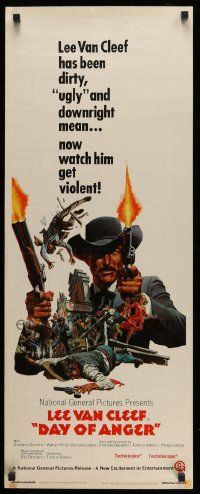 2y127 DAY OF ANGER insert '69 I giorni dell'ira, art of Lee Van Cleef, spaghetti western!