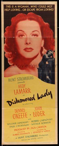 2y139 DISHONORED LADY insert '47 close up of super sexy Hedy Lamarr who could not help loving!