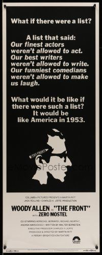 2y167 FRONT int'l insert '76 Woody Allen, Martin Ritt, 1950s Communist Scare blacklist in 1953 U.S.
