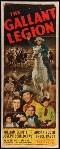 2y170 GALLANT LEGION insert '48 cowboy Wild Bill Elliott, Lorna Gray, Joseph Schildkraut!