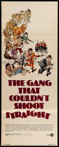 2y172 GANG THAT COULDN'T SHOOT STRAIGHT insert '71 Jerry Orbach, wacky gangster art by Mort Drucker!
