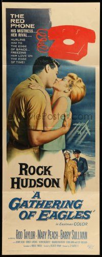 2y173 GATHERING OF EAGLES insert '63 romantic close-up of Rock Hudson & sexy Mary Peach!