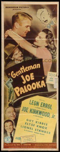 2y175 GENTLEMAN JOE PALOOKA insert '46 Joe Kirkwood Jr, Ham Fisher art, boxing comedy!