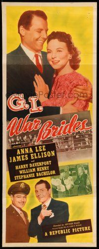 2y168 G.I. WAR BRIDES insert '46 James Ellison holding pretty Anna Lee!