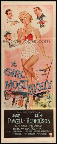 2y189 GIRL MOST LIKELY insert '57 sexy full-length Jane Powell in skimpy polkadot outfit!