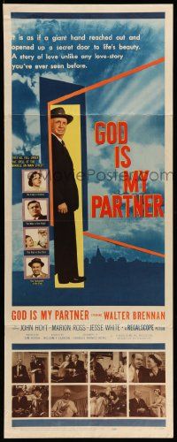 2y198 GOD IS MY PARTNER insert '57 Walter Brennan, a story of love unlike any you've seen!