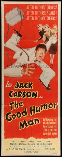 2y207 GOOD HUMOR MAN insert '50 great wacky artwork image of Jack Carson, Lola Albright!
