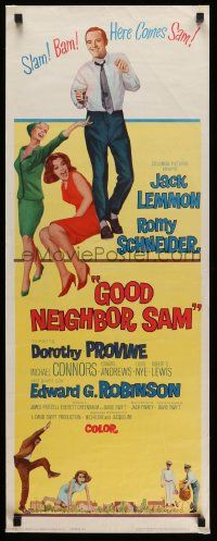 2y208 GOOD NEIGHBOR SAM insert '64 Jack Lemmon with sexy Romy Schneider & Dorothy Provine!