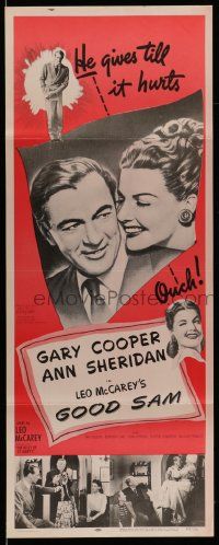 2y209 GOOD SAM insert R57 great art of Gary Cooper & sexy Ann Sheridan!