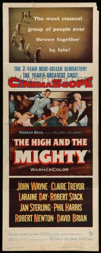 2y234 HIGH & THE MIGHTY insert '54 directed by William Wellman, John Wayne, Claire Trevor!