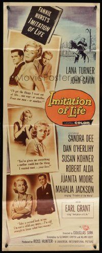 2y251 IMITATION OF LIFE insert '59 Lana Turner, Sandra Dee, from Fannie Hurst novel!