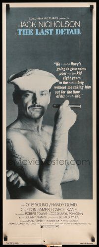 2y275 LAST DETAIL insert '73 Hal Ashby, c/u of foul-mouthed Navy sailor Jack Nicholson with cigar!