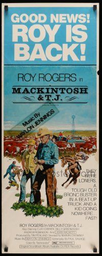2y296 MACKINTOSH & T.J. insert '75 Robert Tanenbaum art of Roy Rogers & cattle!