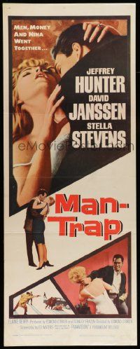 2y304 MAN-TRAP insert '61 Jeffrey Hunter mixed up with sexy bad girl Stella Stevens!