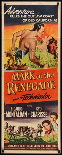 2y305 MARK OF THE RENEGADE insert '51 shirtless Ricardo Montalban & sexy Cyd Charisse!