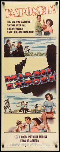 2y308 MIAMI EXPOSE insert '56 Lee J. Cobb, sexy Patricia Medina getting slapped, Florida mob!