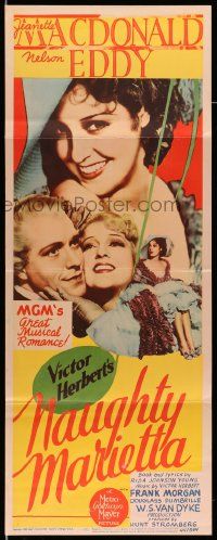 2y321 NAUGHTY MARIETTA insert R44 great smiling images of Jeanette MacDonald & Nelson Eddy!