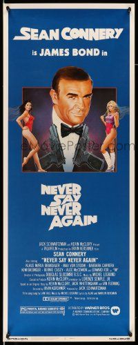 2y323 NEVER SAY NEVER AGAIN insert '83 art of Sean Connery as James Bond 007 by Rudy Obrero!