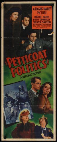 2y345 PETTICOAT POLITICS insert '41 Higgins Family campaigning for mayor, wacky images!