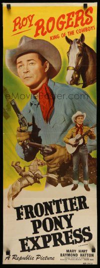 2y376 ROY ROGERS insert '48 western art of the star & Trigger, Frontier Pony Express!