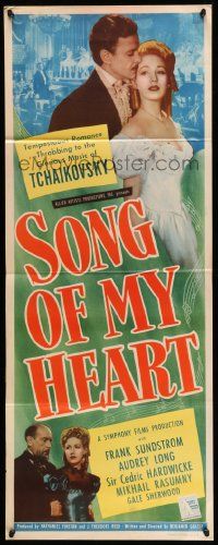 2y407 SONG OF MY HEART insert '48 romantic biography of Russian composer Tchaikovsky!