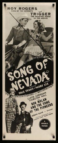 2y408 SONG OF NEVADA insert R54 images of cowboy Roy Rogers, Dale Evans!