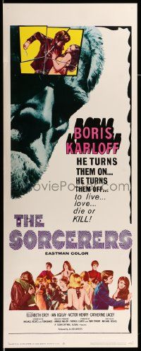 2y409 SORCERERS insert '67 Boris Karloff turns them on & off to live, love, die or KILL!