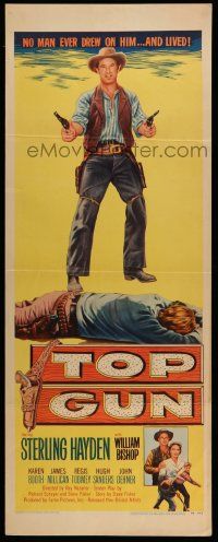2y449 TOP GUN insert '55 Sterling Hayden had to live up to his name or be buried under it!
