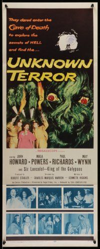 2y466 UNKNOWN TERROR insert '57 they dared enter the Cave of Death and explore the secrets of HELL
