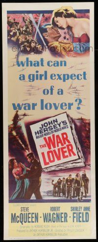 2y476 WAR LOVER insert '62 Steve McQueen & Robert Wagner loved war like others loved women!
