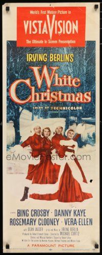 2y486 WHITE CHRISTMAS insert '54 Bing Crosby, Danny Kaye, Clooney, Vera-Ellen, musical classic!