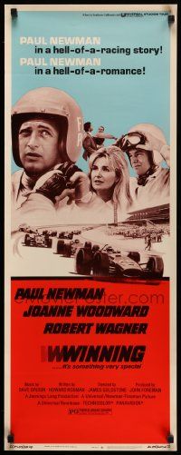 2y491 WINNING insert R73 different image of Paul Newman + Indy car racing artwork!
