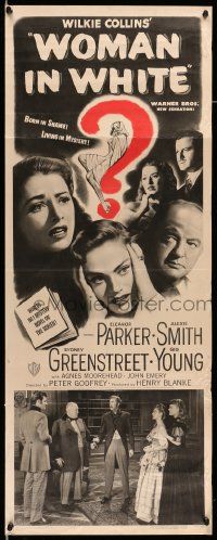2y493 WOMAN IN WHITE insert '48 Eleanor Parker, Alexis Smith, Sidney Greenstreet, Gig Young