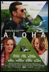2z028 ALOHA advance DS 1sh '15 Bradley Cooper, Emma Stone, Rachel McAdams, Alec Baldwin!
