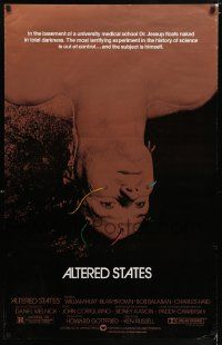 2z029 ALTERED STATES foil 1sh '80 William Hurt, Paddy Chayefsky, Ken Russell, sci-fi!