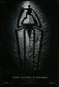 2z031 AMAZING SPIDER-MAN int'l teaser DS 1sh '12 shadowy image of Andrew Garfield climbing wall!