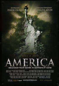 2z038 AMERICA: IMAGINE THE WORLD WITHOUT HER advance DS 1sh '14 Statue of Liberty crumbling!