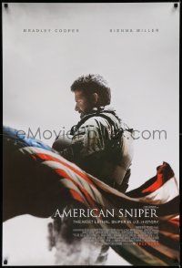 2z044 AMERICAN SNIPER December int'l advance DS 1sh '14 Eastwood, Cooper as legendary Chris Kyle!