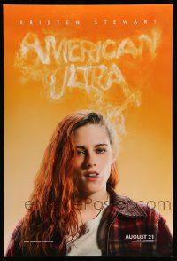 2z047 AMERICAN ULTRA teaser DS 1sh '15 great image of sexy, smoking Kristen Stewart!