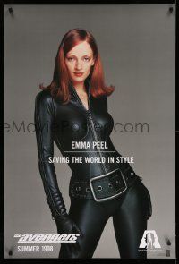 2z065 AVENGERS teaser 1sh '98 sexy Uma Thurman as Emma Peel - saving the world in style!