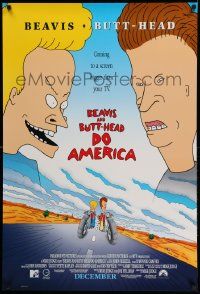 2z081 BEAVIS & BUTT-HEAD DO AMERICA int'l advance 1sh '96 Mike Judge MTV juvenile delinquent cartoon