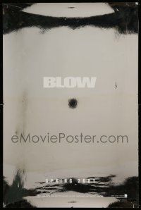 2z099 BLOW foil heavy stock teaser 1sh '01 Johnny Depp & Penelope Cruz in cocaine biography!