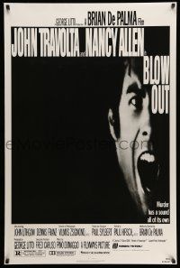 2z100 BLOW OUT 1sh '81 John Travolta, Brian De Palma, murder has a sound all of its own!