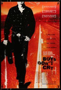 2z111 BOYS DON'T CRY 1sh '99 Hilary Swank, a true story about finding the courage to be yourself