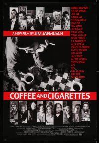 2z144 COFFEE & CIGARETTES 1sh '03 Jim Jarmusch, Bill Murray, Roberto Benigni, Iggy Pop, Tom Waits!