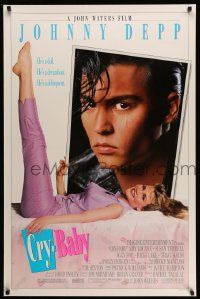 2z157 CRY-BABY DS 1sh '90 directed by John Waters, Johnny Depp is a doll, Amy Locane