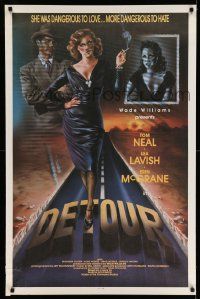 2z173 DETOUR 1sh '92 Tom Neal Jr, great art from film noir remake, directed by Wade Williams!